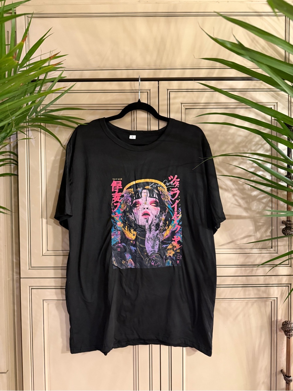 MANGA ANIME Y2K Cyberpunk Angel Tee Shirt T-Shirt Japanese Streetwear Techwear L